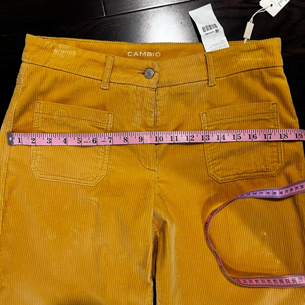 Caprio Mustard Straight Leg Women's Pants - Picture 4 of 6